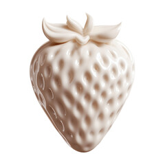 Creamy strawberry shape in soft pink tones as a skincare and beauty concept.