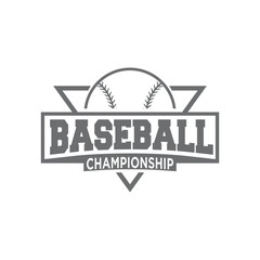 American baseball logo design. Baseball champion logo emblem for sports.