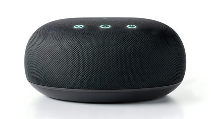 Black plastic case with buttons on a white background in a kitchen setting