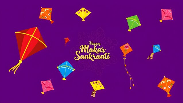Celebrating makar sankranti with colorful kites