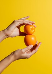 Hands Holding Oranges
