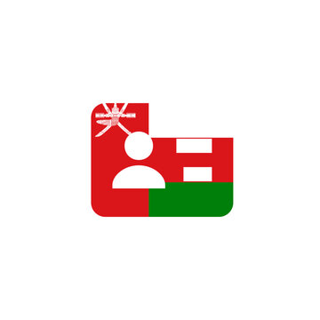 Oman Flag User Id Card In Icon