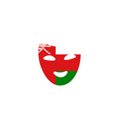 Oman Flag Face Mask In Icon