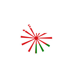 Oman Flag Firework In Icon