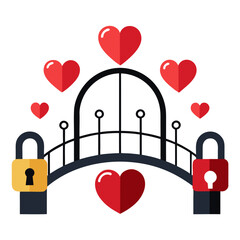 Valentine Love Lock Bridge