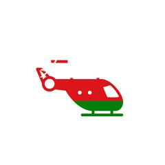 Oman Flag Helicopter In Icon