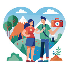 Valentine Romantic Travel Memory