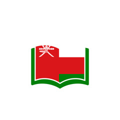 Oman Flag Holy Book In Icon