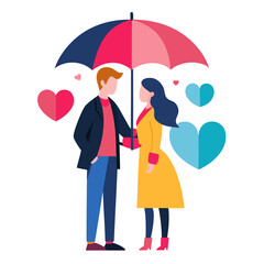 Valentine Romantic Rain Love