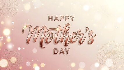 Happy mother's day greeting card with sparkling lights