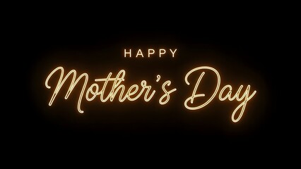 Happy mother's day greeting with neon lights
