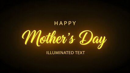 Happy mother's day illuminated text
