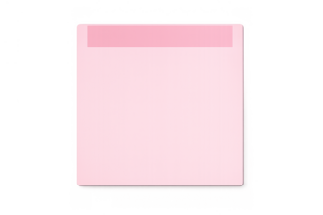 Pink sticky note paper for writing message, reminder, to-do list, or memo, blank square stationery with transparent background