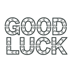 Good Luck Mosaic Style Bold Typography