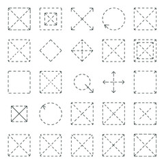 Geometric Dotted Shape and Path Outlines