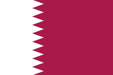 Qatar Flag. National Symbol. Vector Illustration