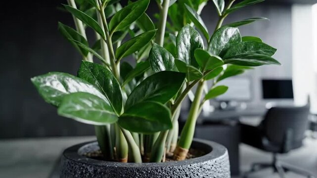 Zenith Zamioculcas: Flourishing Greenery Adds Serenity To Modern Workspaces With Subtle Camera