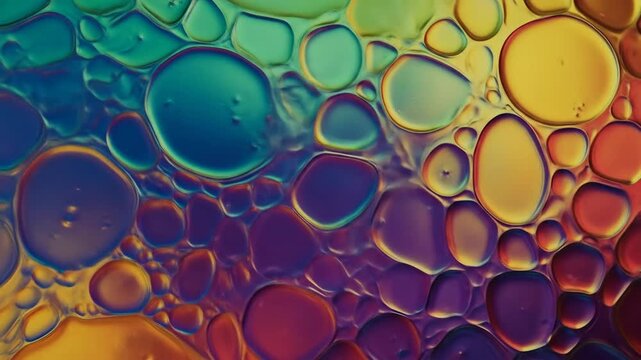 Colorful abstract background with a blend of liquid bubbles and vibrant, soft hues.