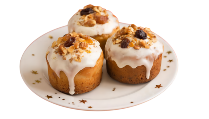chocolate muffin on a white background
