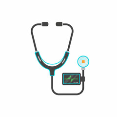 Digital stethoscope with integrated heart rhythm monitor and pressure gauge