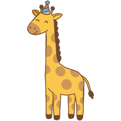 giraffe cartoon isolated on white