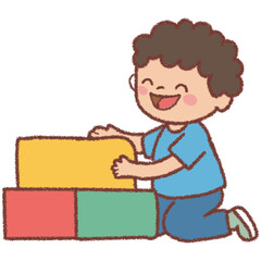 boy with a blank board