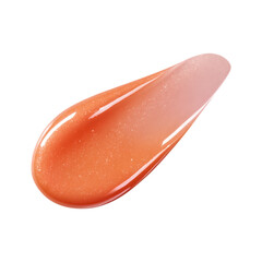 Shimmery peach makeup swatch isolated for cosmetic advertising and product visuals.
