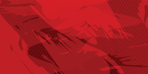 Abstract Rough Red Grunge Texture Design Background with Dots, Halftone Red Color Pattern, Grunge Texture Gradient.