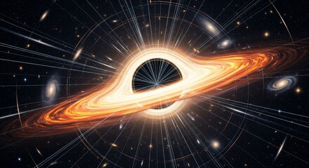 Black Hole with Accretion Disk in Space