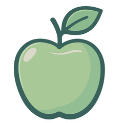 Fresh green apple on a white background illustrating healthy eating and diet concepts during a nutrition awareness campaign