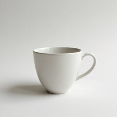 Fototapeta premium White Ceramic Coffee Mug with Beverage Isolated on White Background generative ai