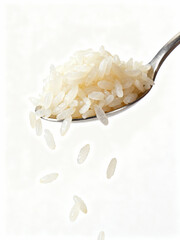 Studio Food Photo of Levitation Rice Grains