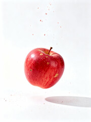 Natural Red Apple Levitation Food Photo