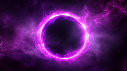 Purple magenta plasma ring overlay with glowing energy effect, creating a futuristic, vibrant, and dynamic visual for digital art, sci-fi, or graphic designs.
