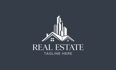 Modern Construction Real Estate Logo &ndash; Vector Template
