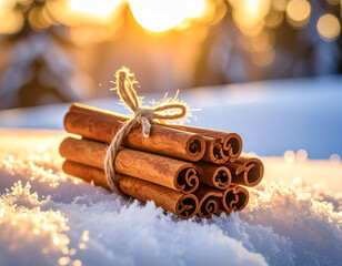 Bundle of cinnamon sticks, Generated image	
