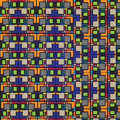 Square Shape Bracket Pattern multicolor vector illustration design background