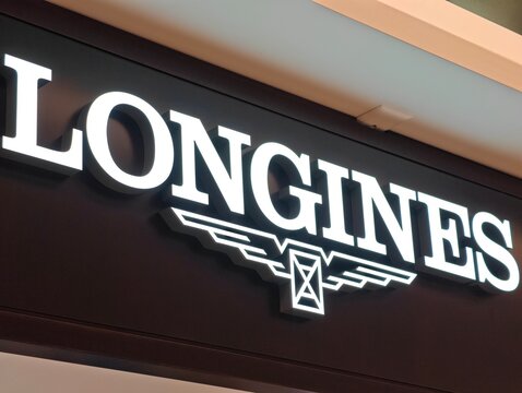 Interlaken, Switzerland-Oct.1st 2025: Longines company brand logo 