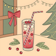 festive christmas drink refreshing cranberry sweet