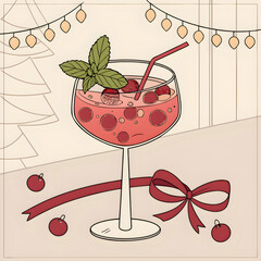 festive christmas drink refreshing cranberry sweet