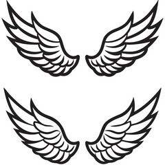 Wings Line Art Vectors