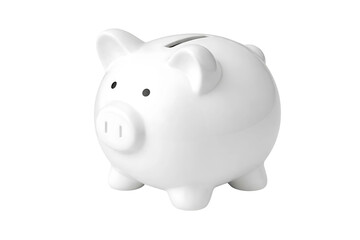 Obraz premium White Piggy Bank Isolated