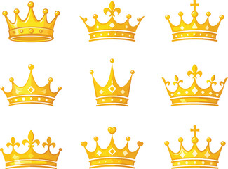 Cartoon illustration of crown vector icon for web design © Shawon