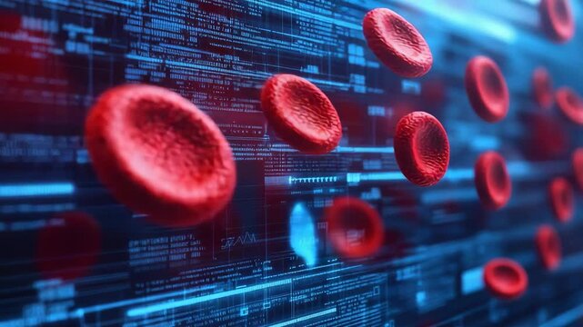 selective focus abstract hematology concept for digital health platforms