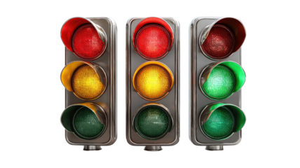 An isolated traffic light vector symbol on a white background signals a safe go for road transportation and street safety control