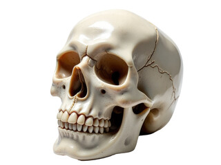 Obraz premium A close-up shot of a skull on a white background