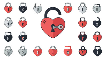 Heart-shaped balloons bouquet in pink, red, and white colors