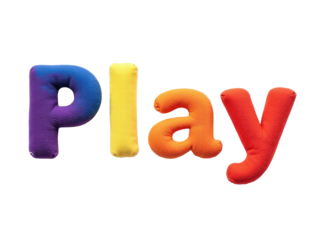 Colorful letters forming a playful word, great for creative designs and illustrations