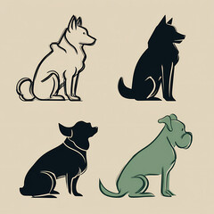 A service dog in a dynamic pose during an active mission with its handler. The illustration highlights discipline, strength, endurance, and professional training in police and special forces work