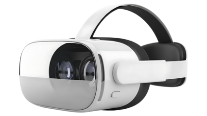 Virtual Reality Headset for Immersive Experience Isolated on transparent background